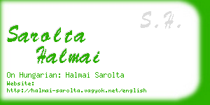 sarolta halmai business card